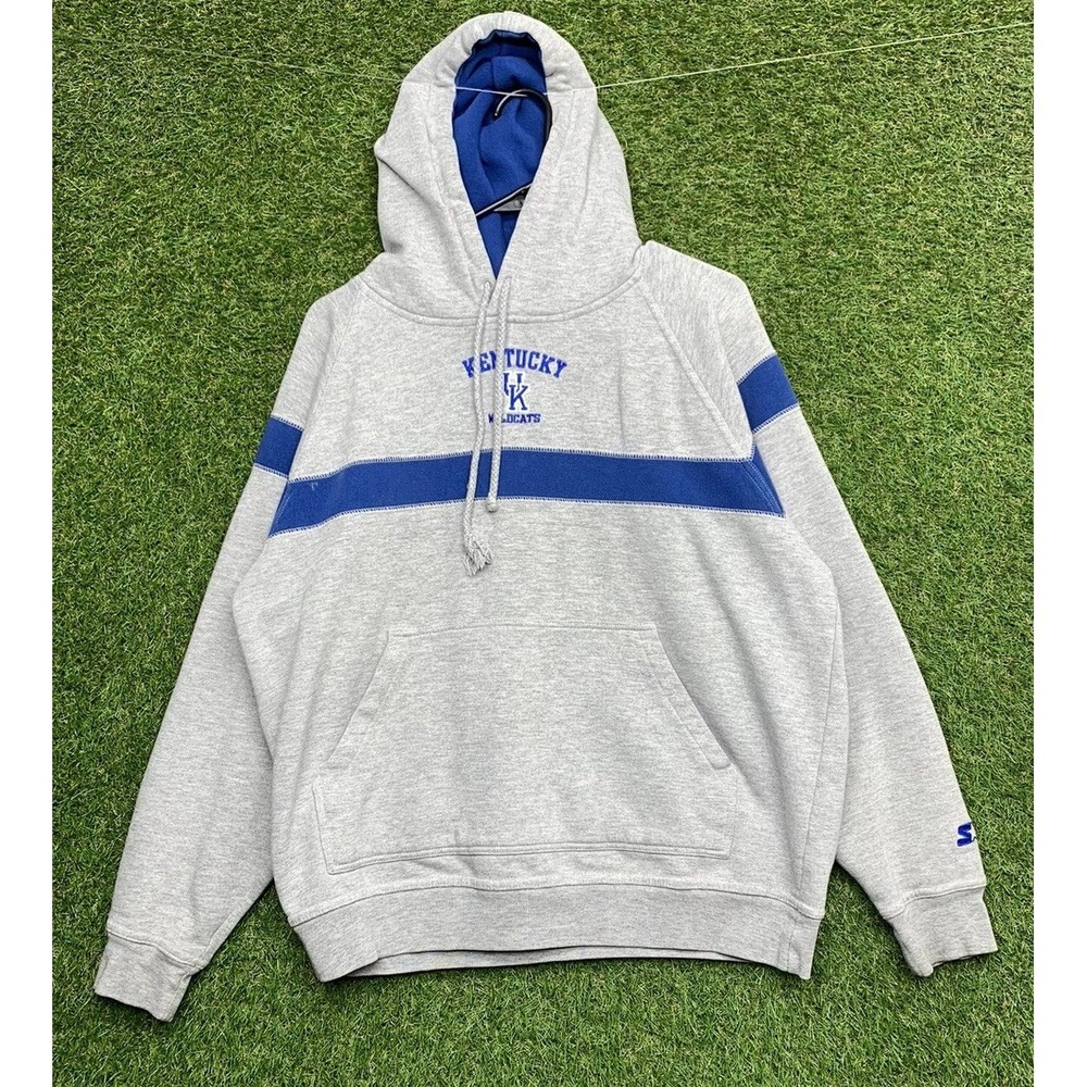 Vintage Starter UK Kentucky Wildcats Football Hoodie Mens Medium Spell Out 90s
